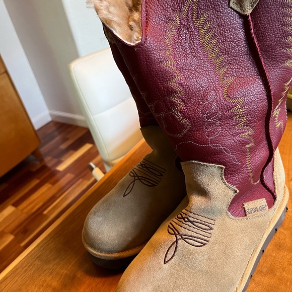 Cowboy boots but comfy size 9. Superlamb! - Picture 2 of 6